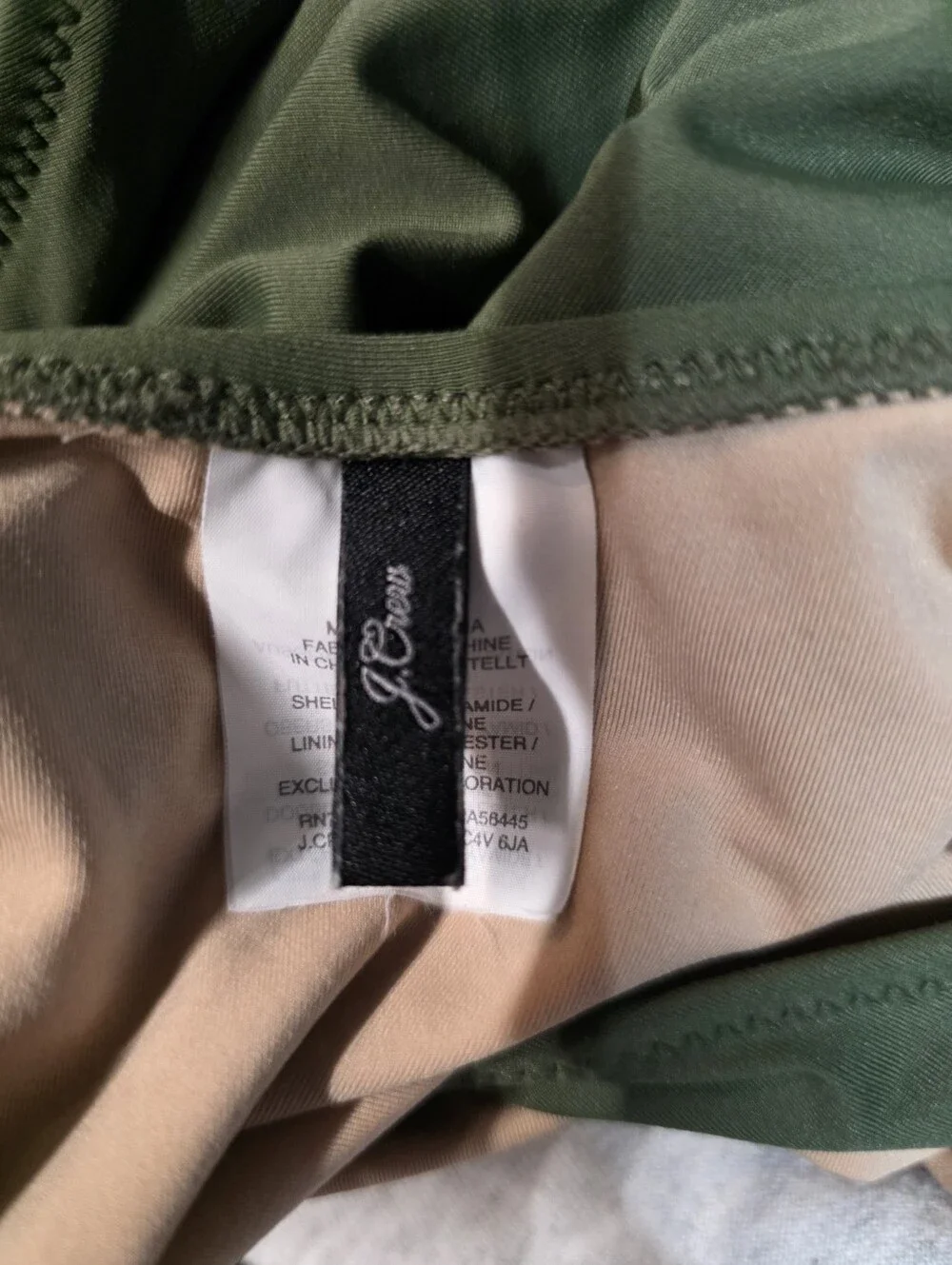 J. Crew Olive Wrap-Front One-Piece Bodysuit